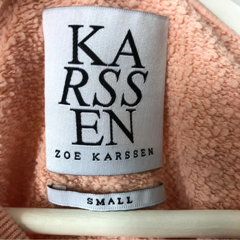 Zoe Karssen Sweatshirt Eau Yeah in Pink Size Small - Picture 2 of 6